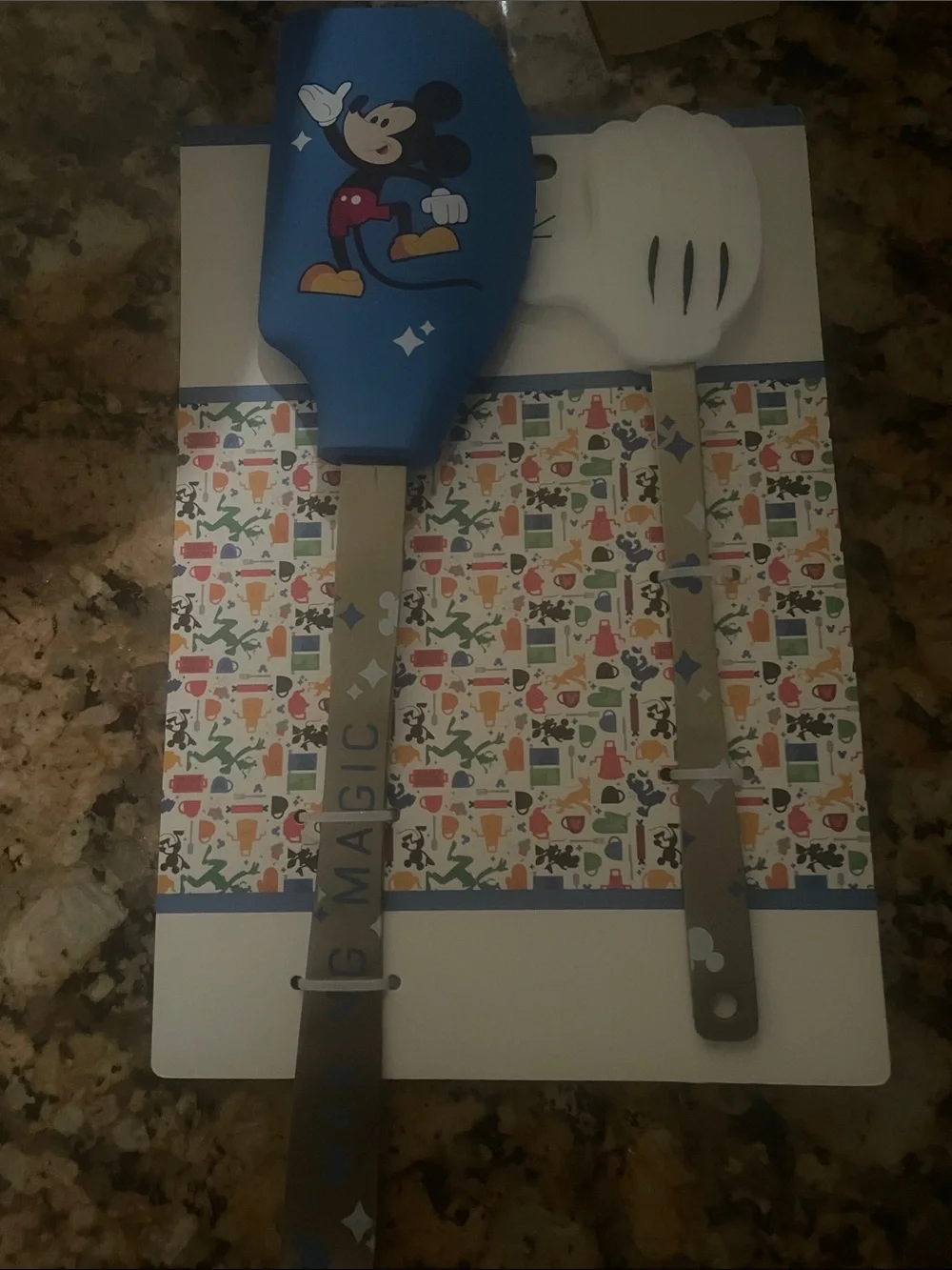 Disney Mickey Mouse Blue and White Silicone Kitchen Utensil Set